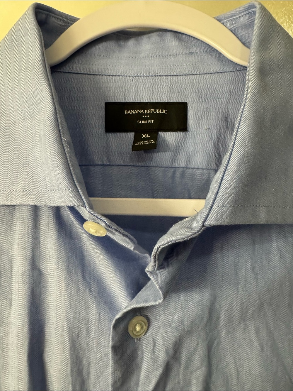 Banana Republic Light Blue Slim Fit Dress Shirt